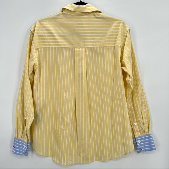 NWT Zadig & Voltaire Tais Raye Pop Shirt Button Blouse Top Striped Oversized XS - Picture 7 of 15